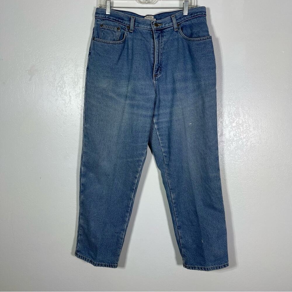 L.L. Bean Original Fit Flannel Lined Jeans, Size 14 Petite. Good used condition!